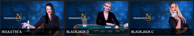 Blackjack & Roulette lobby images