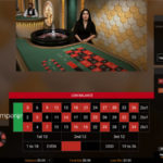 classic view of pragmatic live casino roulette table