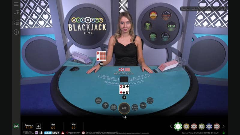 allbets blackjack live dealer