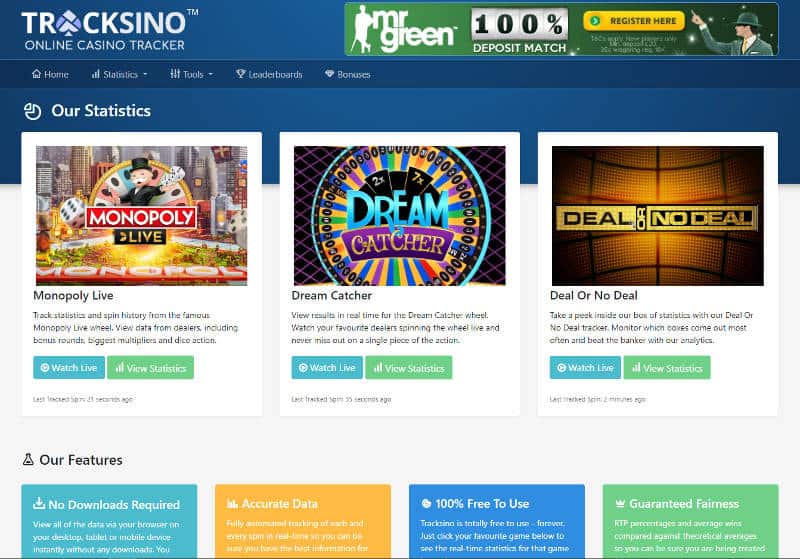 tracksino live games tracker