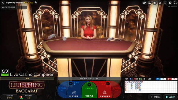 evolution launches live lightning baccarat