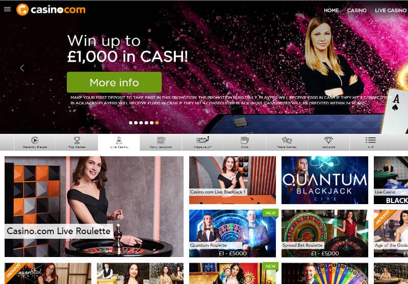 casinocom casino.com live casino review