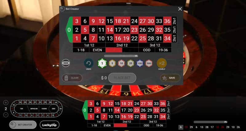 Playtech Roulette Bet Builder - Live Casino Comparer