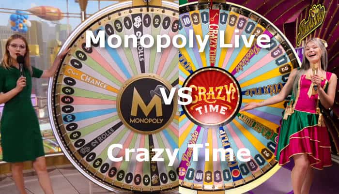 crazy time vs monopoly live