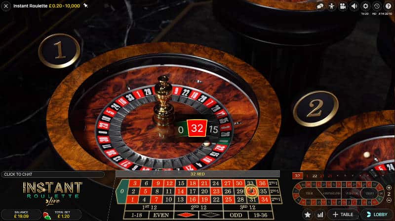 live instant roulette win