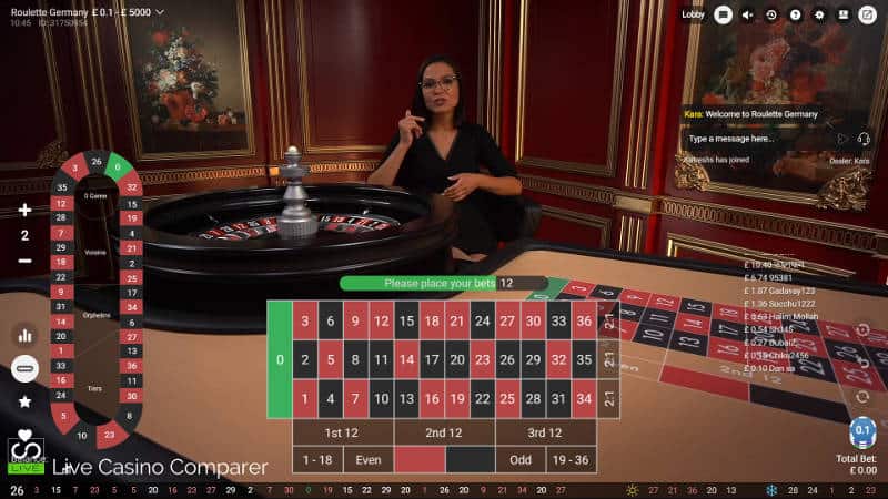 Play in german with live deutsches roulette Live Deutsches Roulette offers the standard payouts ranging from for bets on large groups (such as all the Reds or Odd numbers), right up to for straight up bets.Features.Live Deutsches Roulette features shortcuts to make it easy to place Final and Complete Bets.Final Bet: This is a bet on all the numbers that have the same last.Kartepe