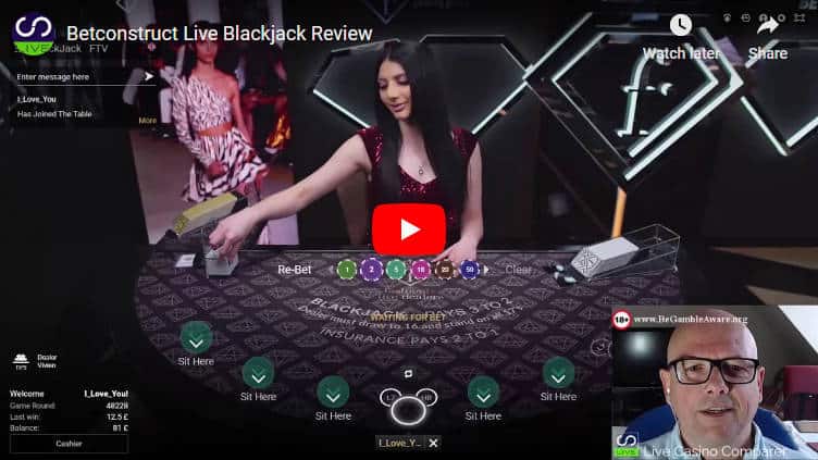 betconstruct live blackjack video