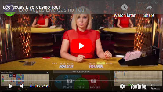 leo vegas live casino tour video