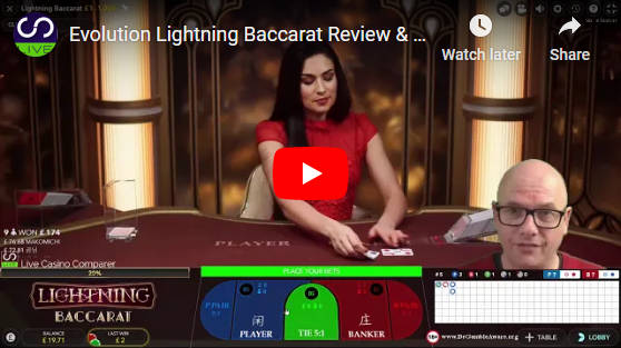 live lightning baccarat video review