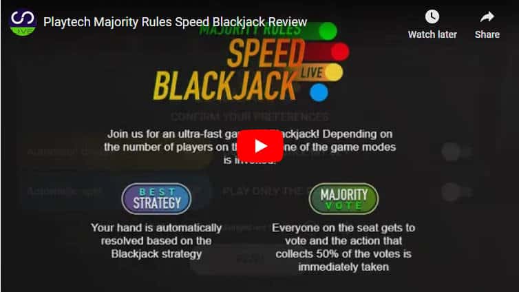 majority speed blackjack video review