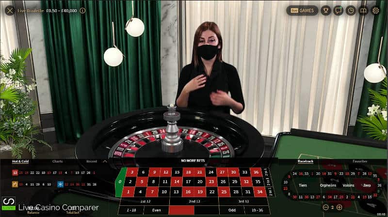 NetEnt classic live roulette table