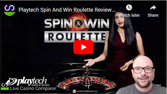 playtech spin and win roulette video