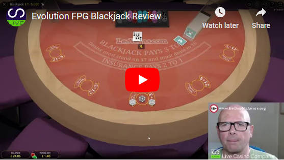 evo fpg blackjack video