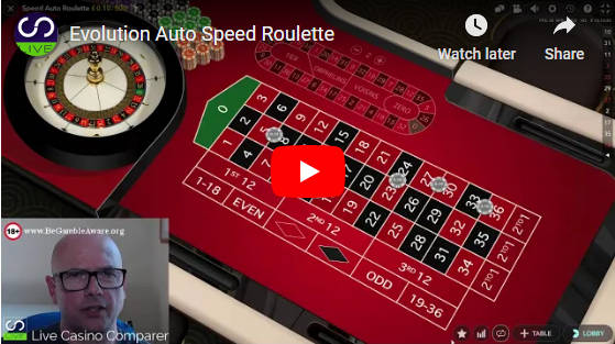 evo speed auto roulette video