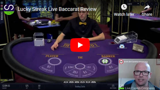 luckystreak live baccarat video