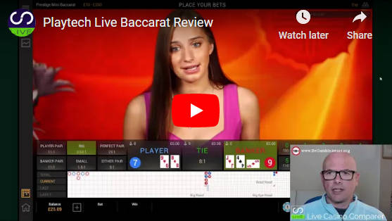 playtech live baccarat video