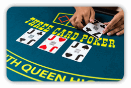 three card poker table