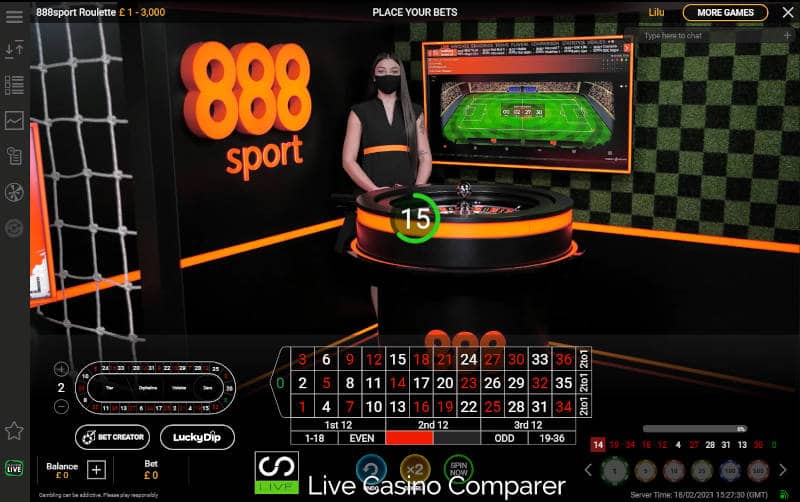 888Sport Live Roulette