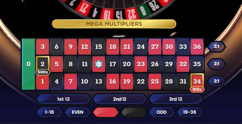 live mega roulette single number bet