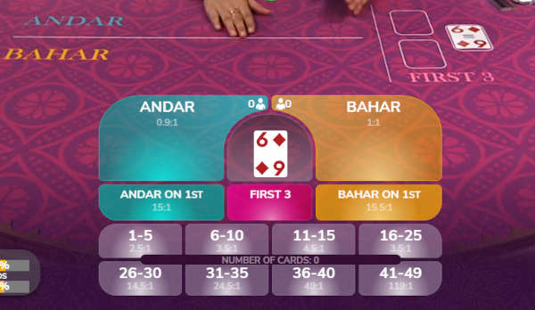 andar bahar betting options