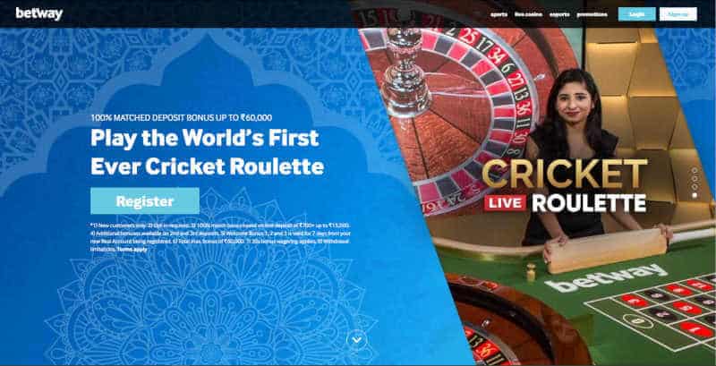 betway live cricket roulette indian