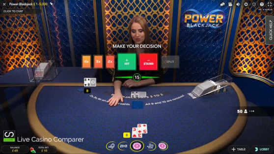 Power Blackjack fullscreen mode