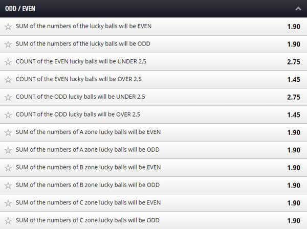 Betgames Lucky 6 Odd Even Bet