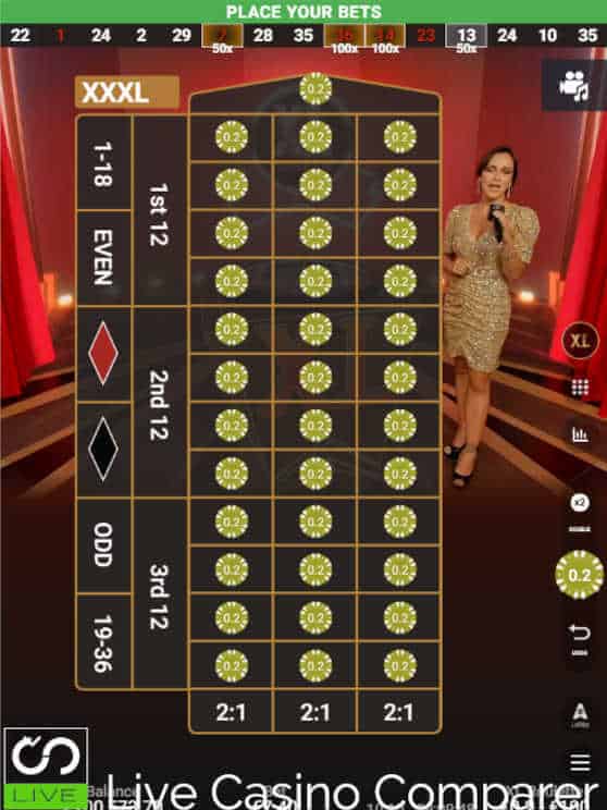 xl roulette betting