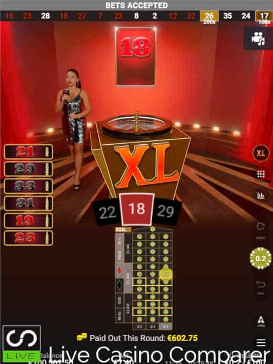 xl roulette result