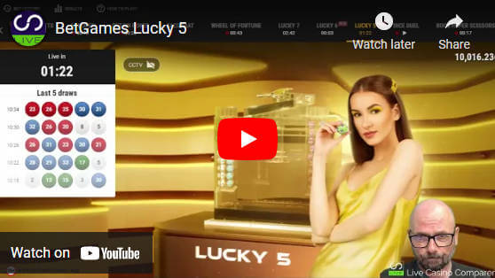 betgames lucky 5 video