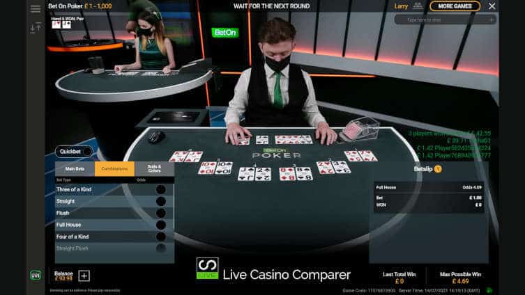 playtech bet on poker final hands