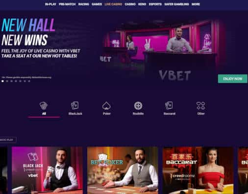 vbet live casino