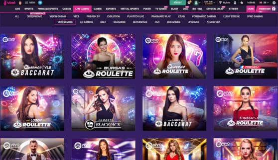 vbet vivo live games