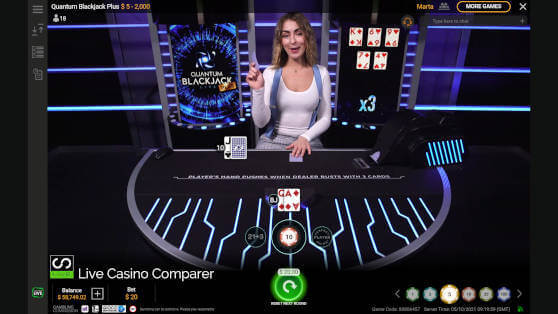 quantum blackjack plus live dealer