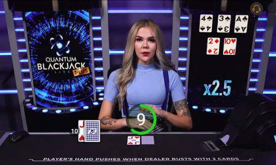 quantum blackjack plus multiplier cards