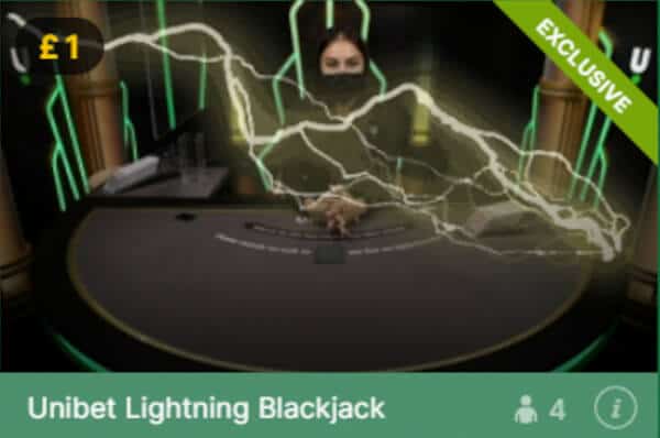unibet dedicated lightning blackjack