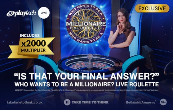 Playtech Who Wants To Be A Millionaire Live Roulette