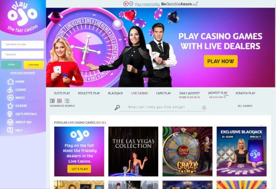 playojo live casino