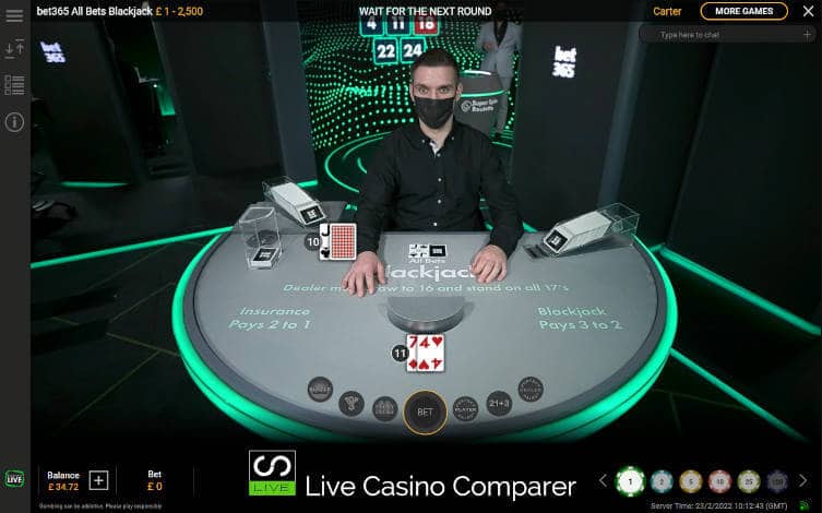 bet365 all bets blackjack