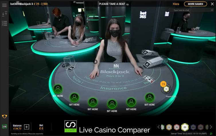 bet365 dedicated blackjack