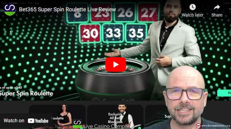 bet365 super spin roulette review video