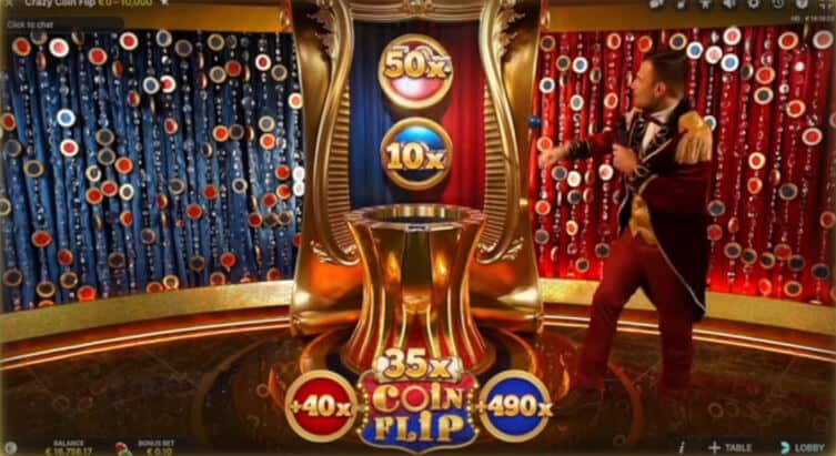 crazy coin flip bonus round