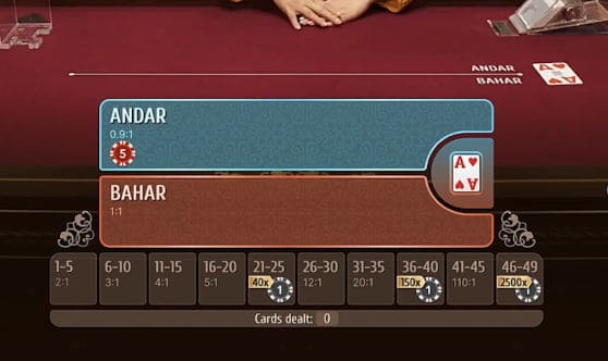 super andar bahar side bets