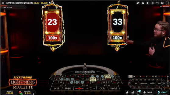 xxxtreme lightning roulette lightning numbers