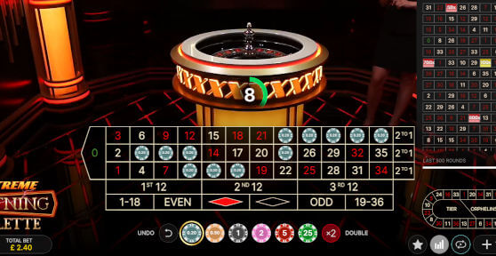 xxxtreme lightning roulette tiers bet