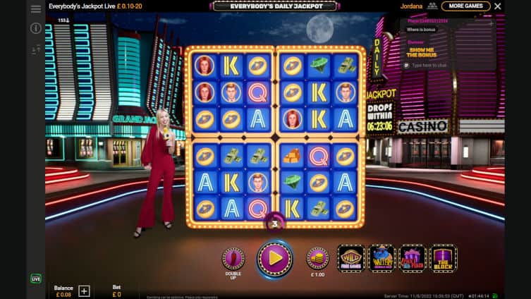 Everybodys Jackpot live Slot game show