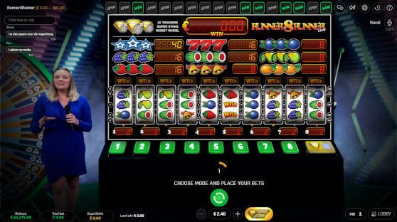 Stakelogic Runner8runner live slot