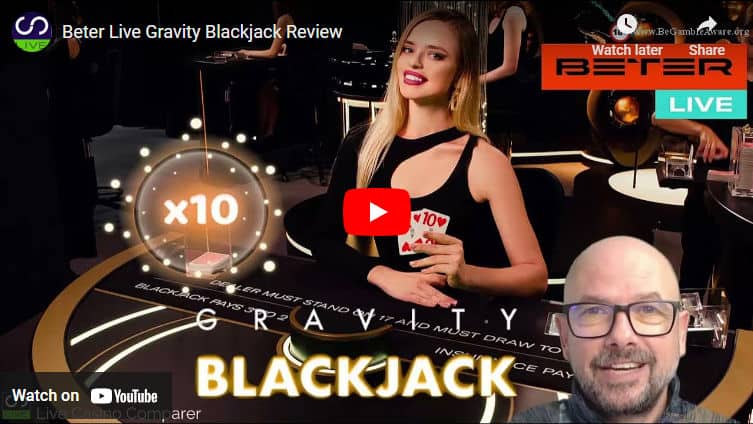 beter live gravity blackjack video review
