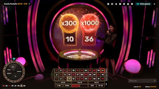 Gravity Roulette 1000x Multipliers