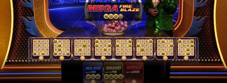 mega fire blaze lucky balls chosen